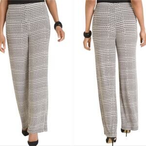 Chico's Multi Print Palazzo‎ Wide Leg Pants 1R Medium 8/10 New!!